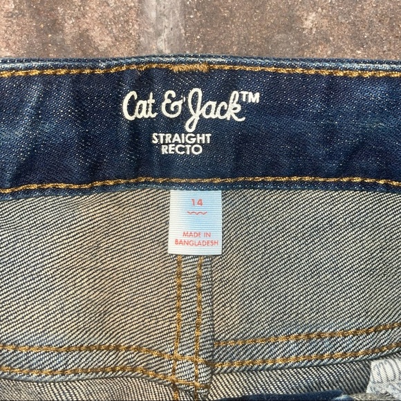 Boys Cat & Jack Straight Leg Jeans - 14 Regular - Picture 3 of 4